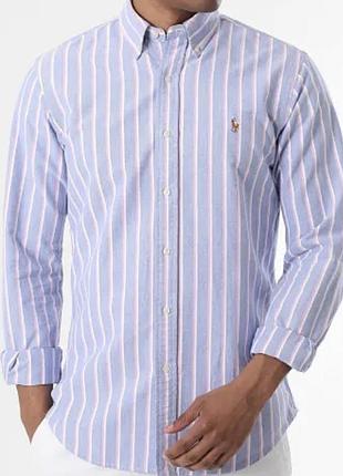 Polo ralph lauren чоловіча сорочка, рубашка в полоску , брендова сорочка, рубашка