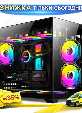 Ku корпус gtl gaming universal fit abyss black mid tower micro atx mini itx з argb підсвічуванням проз uni2l_k