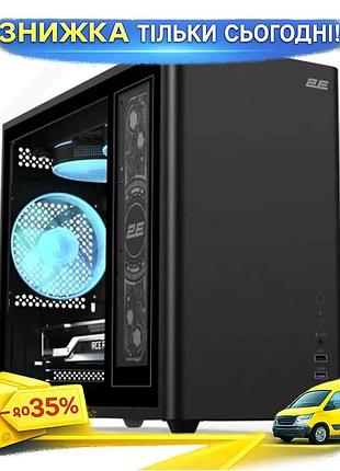 Ku корпус mini tower universal fit 2e credo plus black для micro atx mini itx з argb вентиляторами скл uni2l_k
