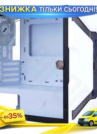 Ku корпус комп'ютерний 1stplayer universal fit white midi tower без бж для micro atx mini itx з rgb пі uni2l_k