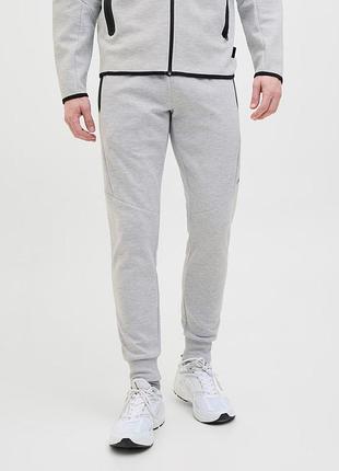 Чоловічі light grey melange штани jack & jones