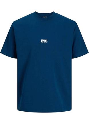 Мужская белая прямая футболка jack & jones poseidon, s