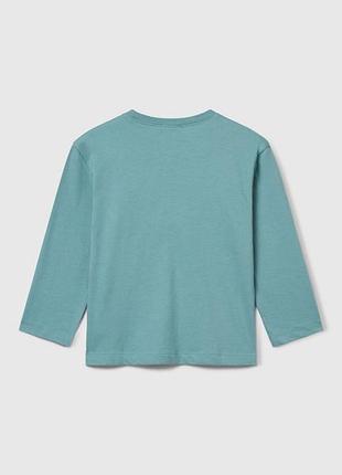 Детский бирюзовый прямой реглан benetton xx 2