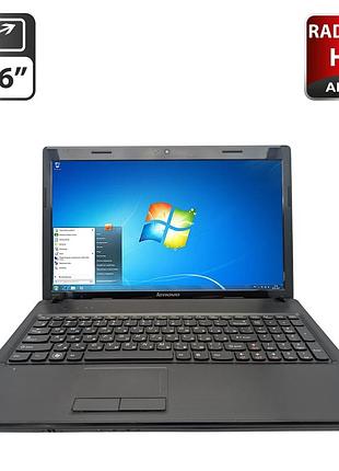 Ноутбук lenovo ideapad g575 / 15.6" (1366x768) tn / amd e-450 (2 ядра по 1.66 ghz) / 8 gb ddr3 / 500 gb hdd / amd radeon hd 7370m,