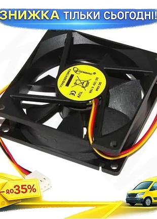 Ku вентилятор gembird 80 universal fit мм 3-pin для корпуса активное охлаждение мини вентилятор с шари uni2l_k