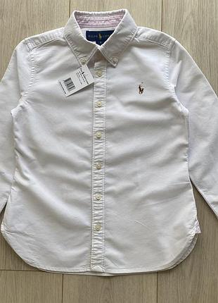 Polo ralph lauren дитяча сорочка, сорочка біла, блузка, блуза
