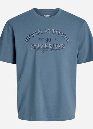 Чоловіча пряма футболка jack & jones blue mirage, xs 6
