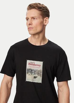 Мужская прямая футболка jack & jones черный, s 3