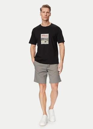 Мужская прямая футболка jack & jones черный, s 5