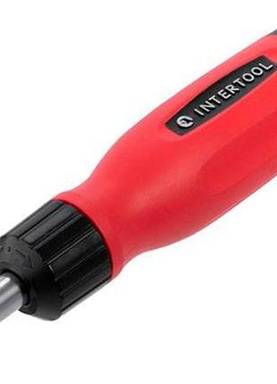 Ku отвертка реверсивная intertool universal fit 12 бит со сменными насадками для ремонта и сборки магн uni2l_k 3