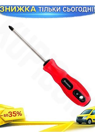 Ku отвертка крестовая intertool universal fit ph0 125 мм для монтажа и демонтажа винтов викрутка для р uni2l_k
