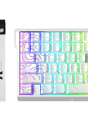 Магнитная игровая клавиатура attack shark m36 he one-handed magnetic switch keyboard, white