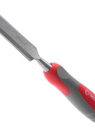 Ku стамеска intertool 25 universal fit мм плоская с двухкомпонентной рукояткой для работ по дереву рез uni2l_k 2