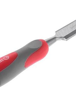 Ku стамеска intertool 25 universal fit мм плоская с двухкомпонентной рукояткой для работ по дереву рез uni2l_k 3