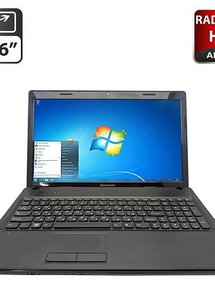 Ноутбук lenovo ideapad g575 / 15.6" (1366x768) tn / amd e-450 (2 ядра по 1.66 ghz) / 8 gb ddr3 / 250 gb hdd / amd radeon hd 7370m,