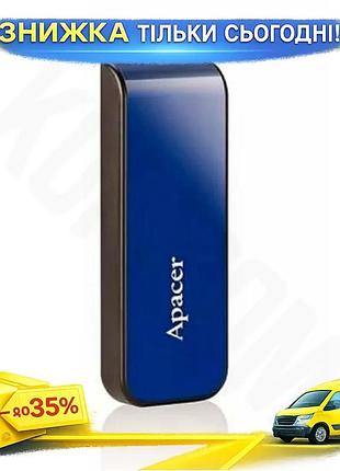Ku флеш накопичувач usb universal fit 32гб apacer синій чорний usb 2.0 для зберігання даних флешка uni2l_k