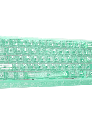 Магнитная игровая клавиатура attack shark r68 he carbon fiber rapid trigger, 8000 гц, 0.005 мм rt, lake green