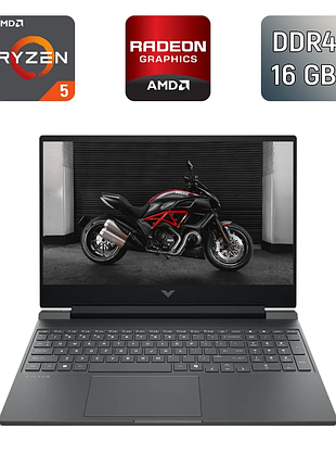 Игровой ноутбук б-класс hp victus 15 / 15.6" (1920x1080) ips / amd ryzen 5 7535hs (6 (12) ядер по 3.3 - 4.55 ghz) / 16 gb ddr5 /