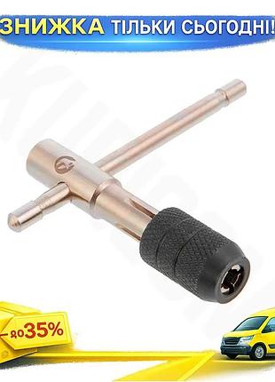 Ku держатель для метчиков universal fit intertool m3-m6 т-образный для нарезки резьбы метчикодержатель uni2l_k