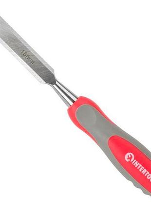 Ku стамеска плоская intertool universal fit 18 мм для работ по дереву с двухкомпонентной рукояткой из uni2l_k 3