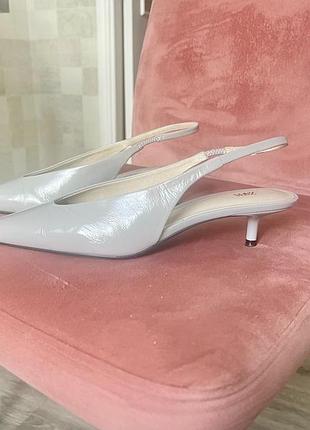 Шкіряні слінгбеки zara 35 розмір 8