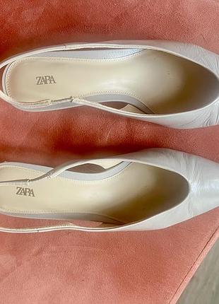 Шкіряні слінгбеки zara 35 розмір 3