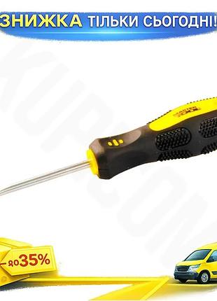 Ku отвертка шлицевая mastertool universal fit sl5 75 мм для монтажа резьбовых соединений плоская викру uni2l_k