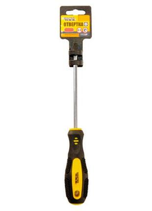 Ku отвертка шлицевая mastertool universal fit sl5 75 мм для монтажа резьбовых соединений плоская викру uni2l_k 3