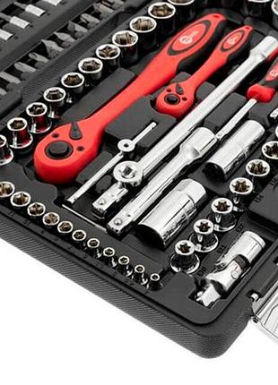 Ku набір інструментів intertool universal fit 108 од для ремонту автомобіля з насадками 1/4 1/2 дюйма uni2l_k 10
