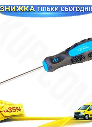 Ku отвертка крестовая mastertool universal fit ph0 75 мм для монтажа и демонтажа винтов викрутка с маг uni2l_k