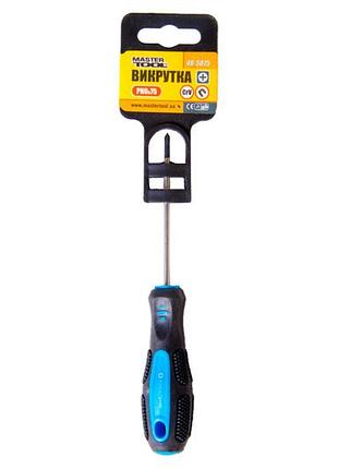 Ku отвертка крестовая mastertool universal fit ph0 75 мм для монтажа и демонтажа винтов викрутка с маг uni2l_k 3