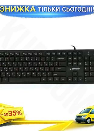 Ku клавиатура gembird тонкая universal fit мультимедийная usb черная для компьютера офисная мембранная uni2l_k