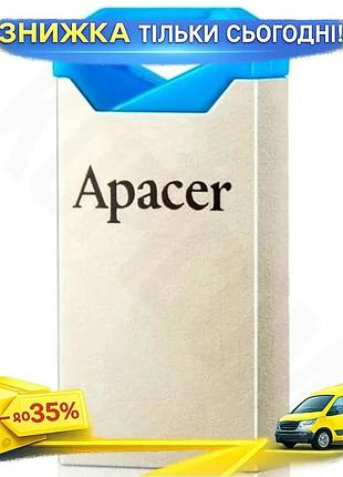 Ku флеш накопитель usb universal fit 32гб apacer ah111 серебристый синий компактный накопитель для хра uni2l_k
