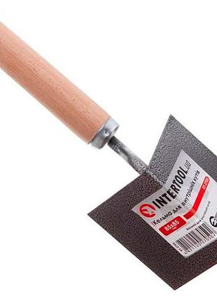 Ku кельма угловая intertool universal fit молотковая для внутренней отделки растворов шпатель для штук uni2l_k 4