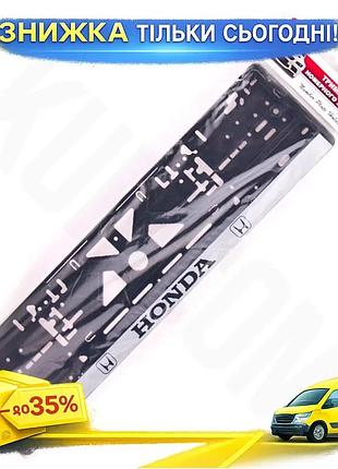 Ku рамка для номерного universal fit знака carlife honda універсальна, міцна для автомобіля, захист но uni2l_k