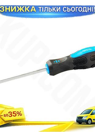 Ku отвертка крестовая mastertool universal fit ph2 100 мм для монтажа и демонтажа винтов викрутка с ма uni2l_k