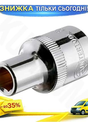 Ku головка торцева шестигранна universal fit intertool 8 мм 1/2 дюйма для монтажу та демонтажу різьбов uni2l_k