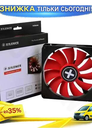 Ku вентилятор 140 мм universal fit xilence black/red для корпуса гидродинамический подшипник охлаждени uni2l_k