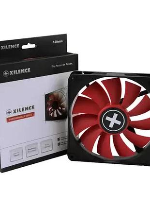 Ku вентилятор 140 мм universal fit xilence black/red для корпуса гидродинамический подшипник охлаждени uni2l_k 3