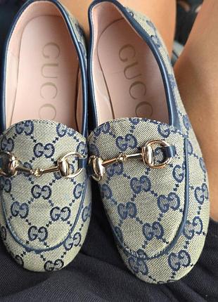 Gucci унисекс туфли лоферы 34 размер