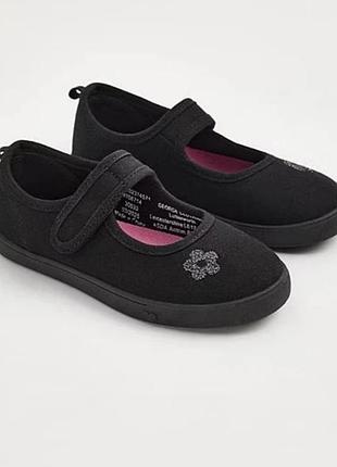 Текстильные тапочки george flower plimsolls.