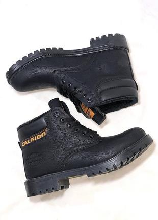 Мужские зимние кожаные ботинки кalsido boots