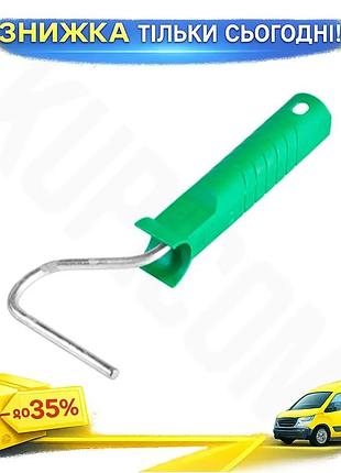 Ku ручка для валика universal fit mastertool 6х100 мм пластиковая рукоятка для малярных работ стальной uni2l_k