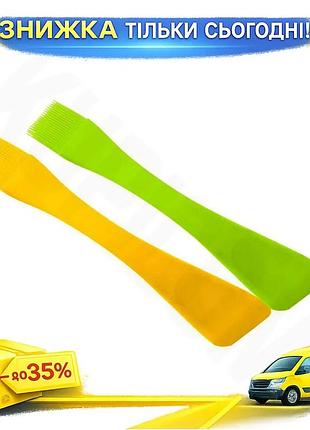 Ku кисточка с лопаткой universal fit maestro силиконовая 2 в 1 для выпечки и кулинарии кухонные принад uni2l_k