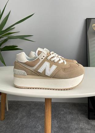 😍 жіночі кросівки new balance 574 platform brown