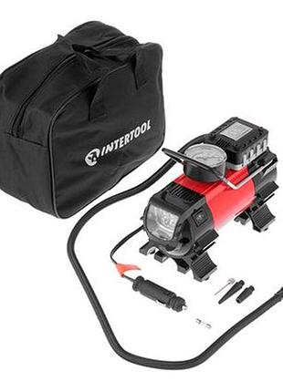 Ku миникомпрессор автомобильный intertool universal fit 12в 7 бар для накачивания колес и надувных изд uni2l_k 4