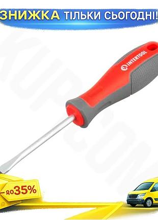 Ku отвертка sl5 intertool universal fit 75 мм для монтажа и демонтажа крепежа с магнитным наконечником uni2l_k