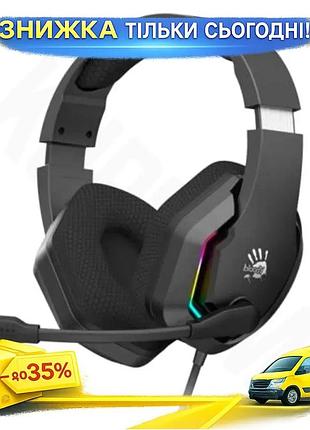 Ku навушники bloody g260 universal fit black ігрові з мікрофоном 7.1 віртуальний звук usb підсвічуванн uni2l_k