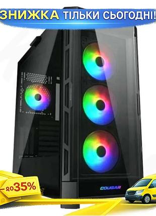 Ku корпус cougar duoface universal fit pro rgb black midi tower з підсвічуванням argb для atx micro at uni2l_k
