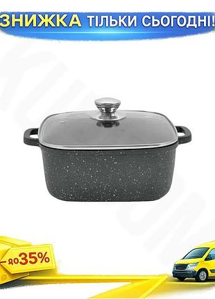 Ku каструля антипригарна maestro universal fit 28х28 см 8 л квадратна uni2l_k